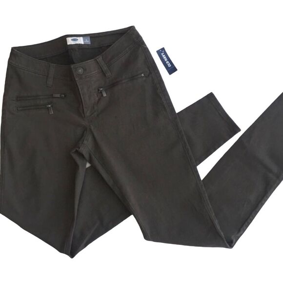 Old Navy Army Green Moto Jeans Pants - Picture 2 of 12